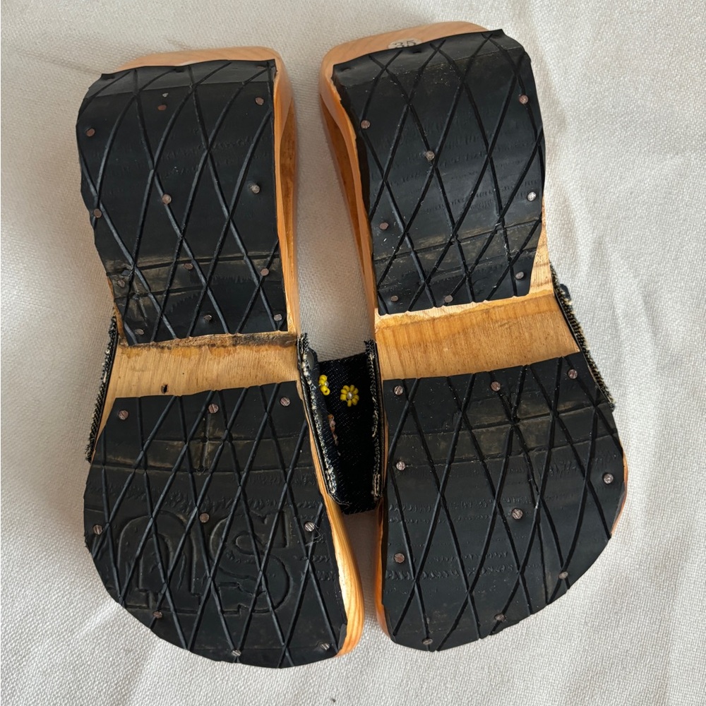 Vintage 90’s wooden clog sandal heel - Picture 8 of 8